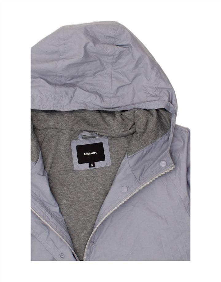 ROHAN Womens Hooded Rain Jacket UK 14 Medium Grey Polyester Vintage Rohan and Second-Hand Rohan from Messina Hembry 