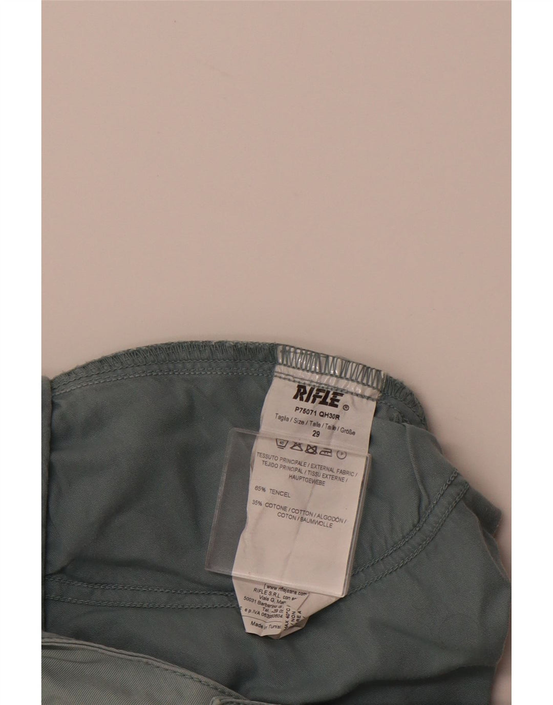 RIFLE Womens Bootcut Chino Trousers W29 L30 Blue Tencel Vintage Rifle and Second-Hand Rifle from Messina Hembry 