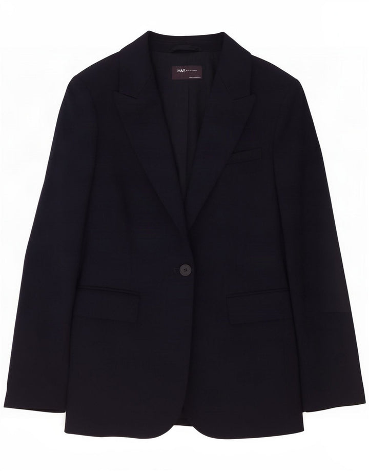Marks & Spencer Γυναικείο σακάκι 1 κουμπιού UK 8 Small Navy Blue