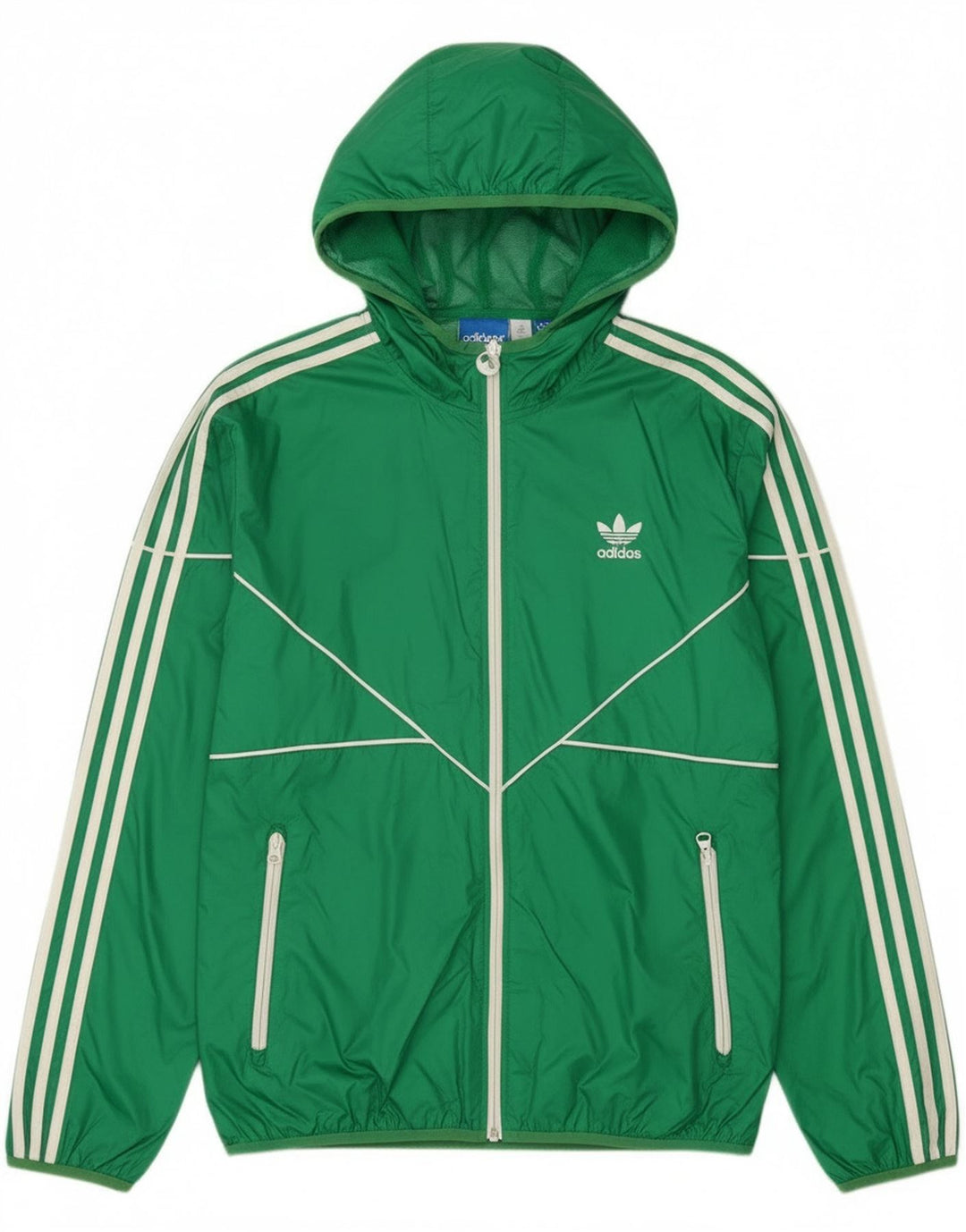 Adidas Ανδρικό μπουφάν βροχής με κουκούλα UK 38 Medium Green Nylon