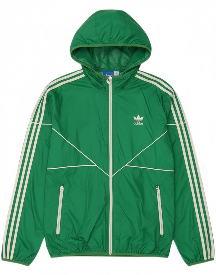 Adidas Ανδρικό μπουφάν βροχής με κουκούλα UK 38 Medium Green Nylon