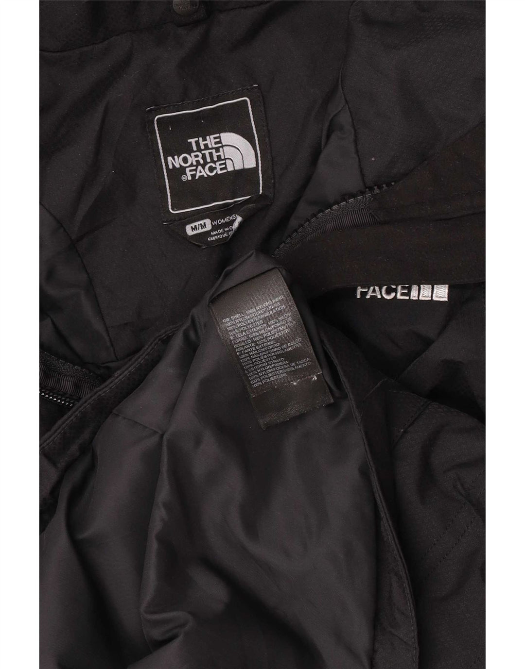 The North Face γυναικείο μπουφάν με κουκούλα αντιανεμικό UK 14 Medium Black Nylon