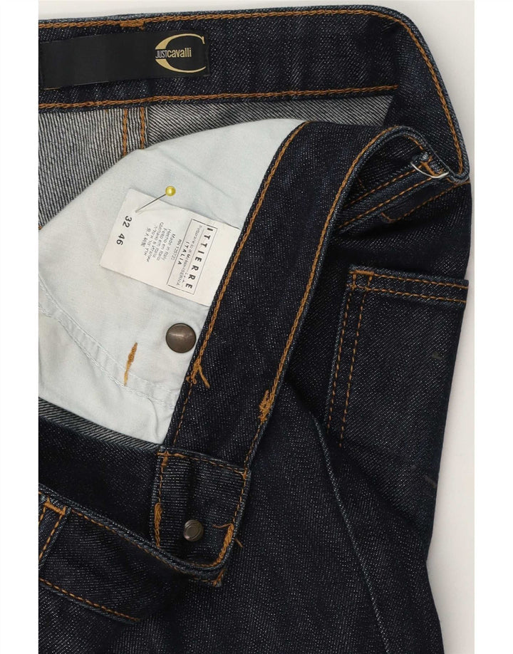 Just Cavalli Γυναικεία Bootcut Jeans IT 46 Large W32 L30 Navy Blue