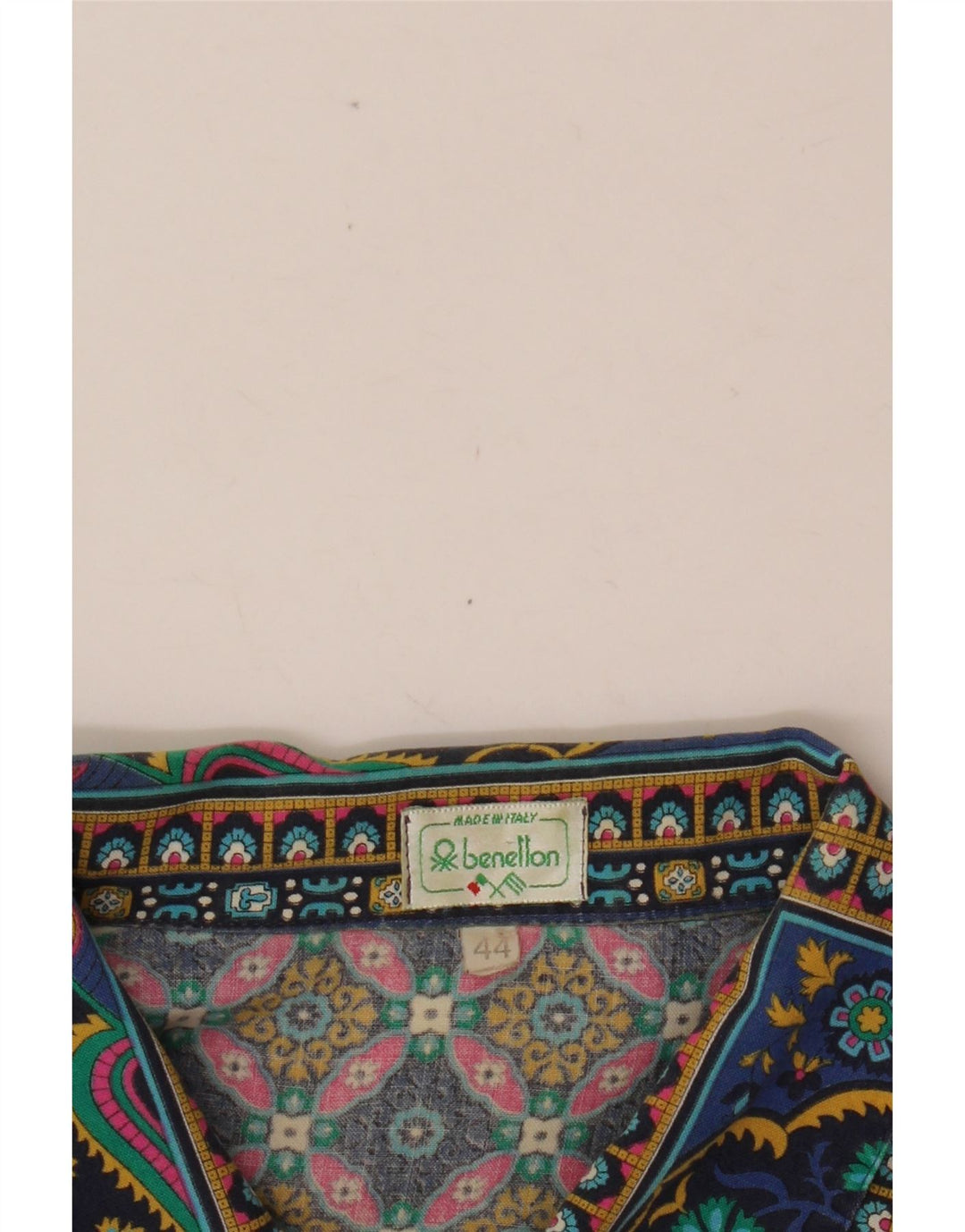 BENETTON Γυναικείο πουκάμισο Oversized IT 44 Medium Πολύχρωμο Patchwork