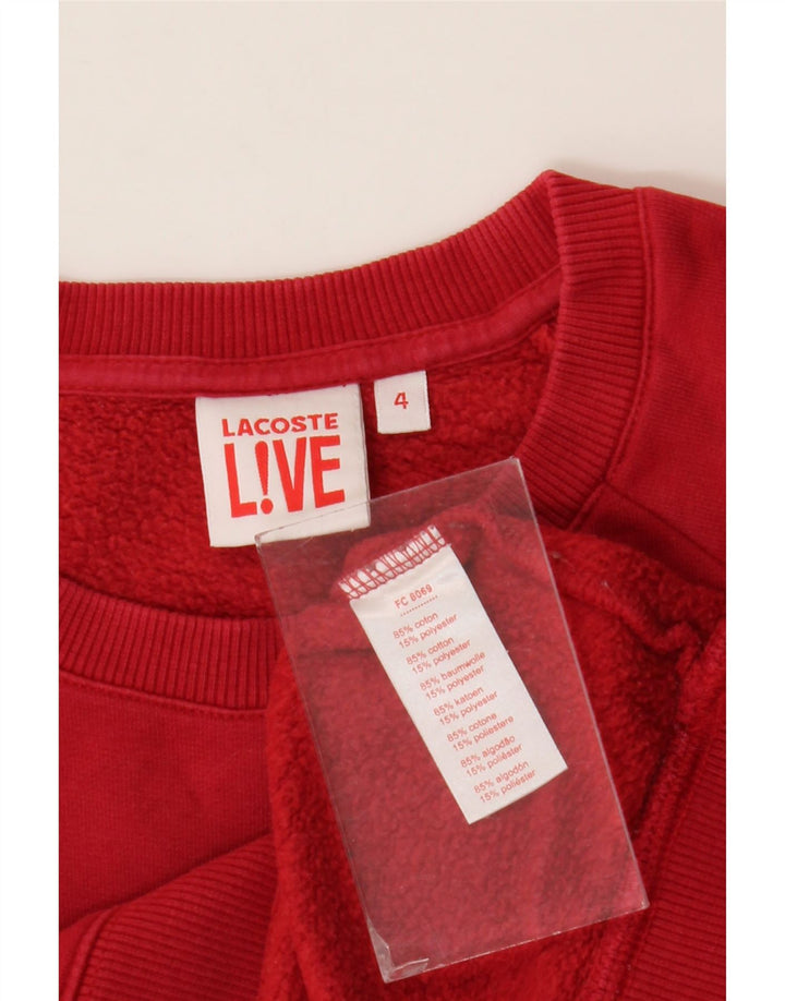 Ανδρικό γραφικό φούτερ Lacoste Jumper Μέγεθος 4 Μεσαίο κόκκινο βαμβακερό