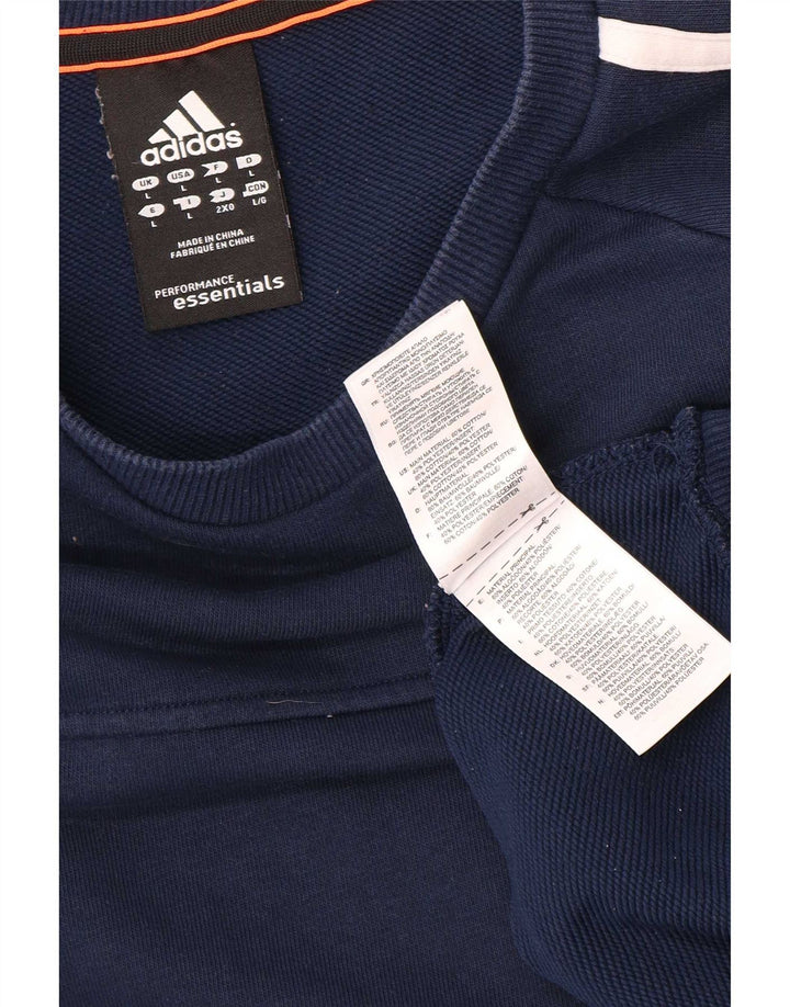 Adidas Ανδρικό Φούτερ Climalite Jumper Μεγάλο Ναυτικό Βαμβακερό