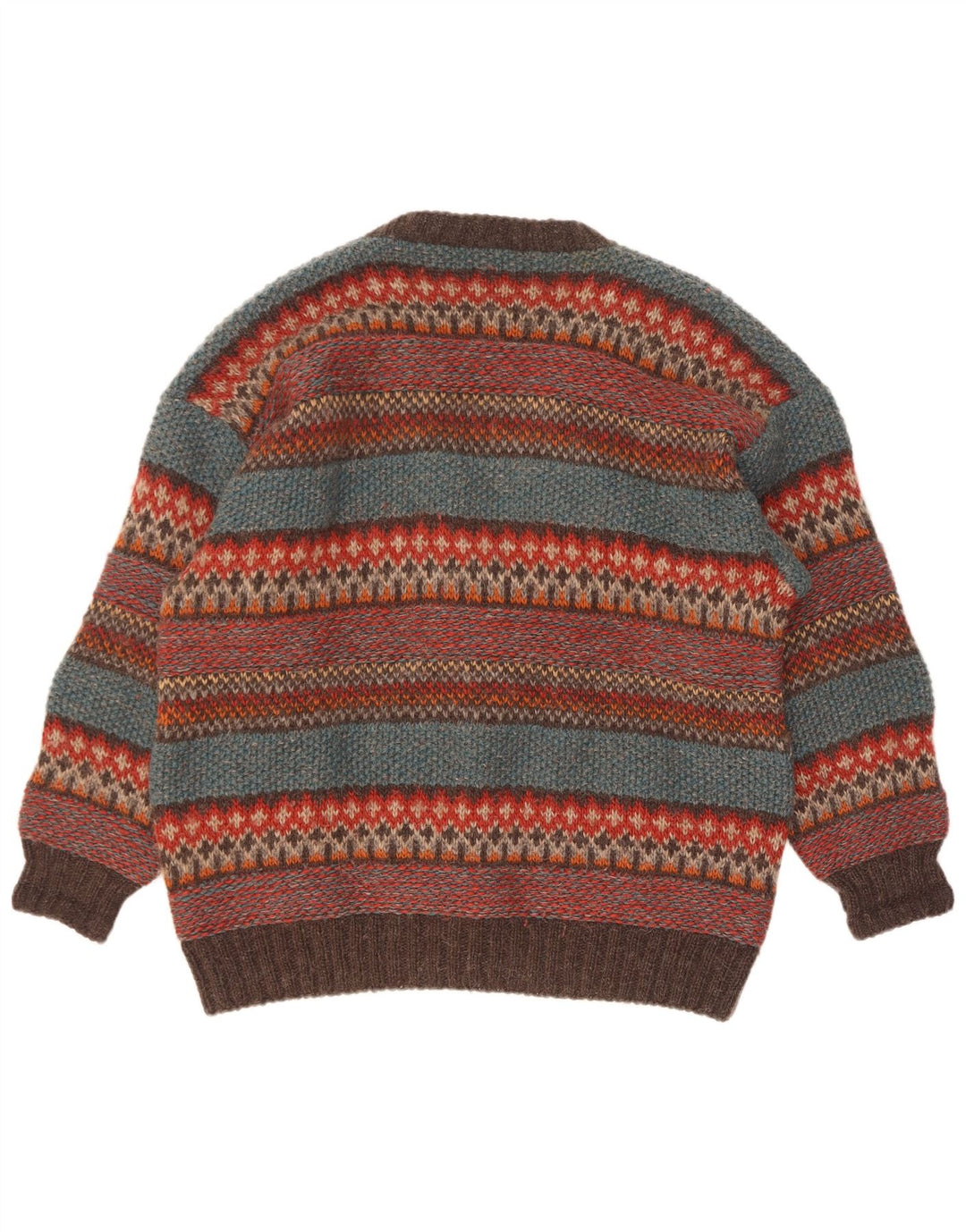Vintage Ανδρικό Ζακέτα πουλόβερ Μεγάλο Πολύχρωμο Fair Isle