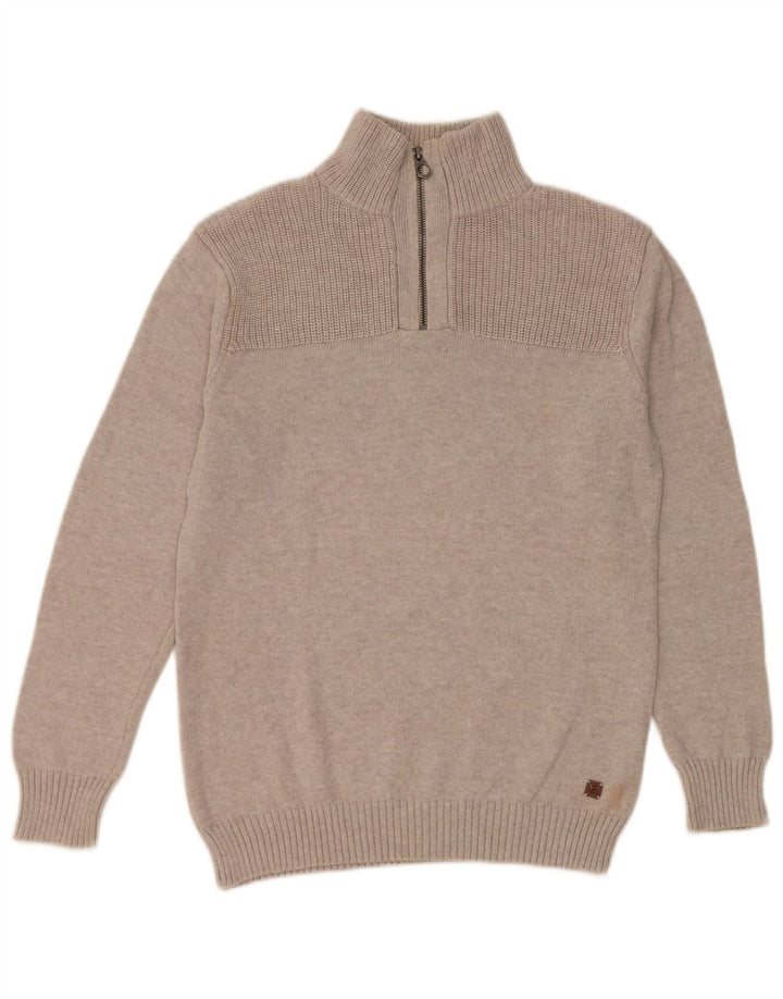 Πουλόβερ Zara Boys με φερμουάρ, Μπεζ 13-14 ετών