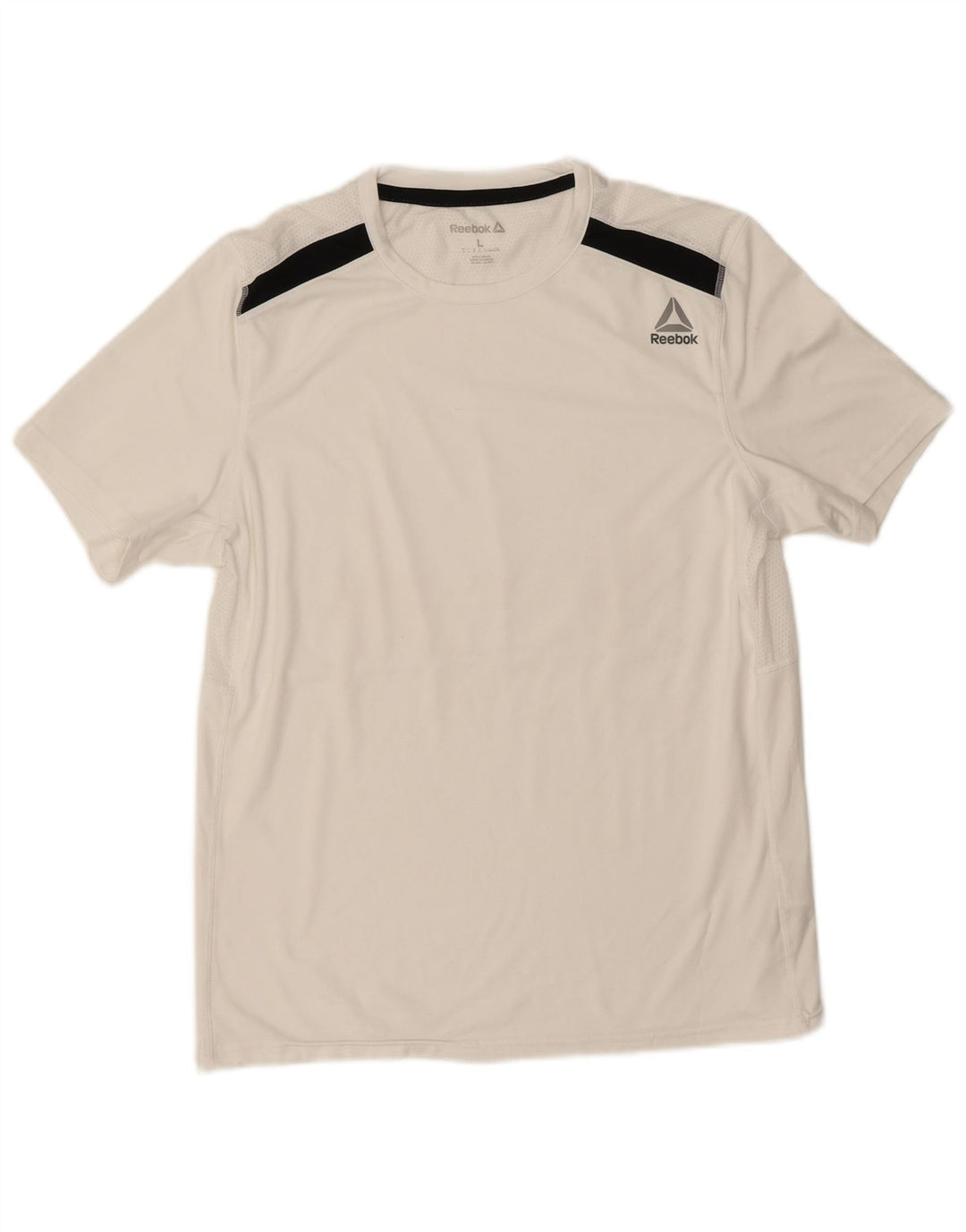 Ανδρικό T-Shirt Reebok Top Large White Colourblock Πολυεστέρας