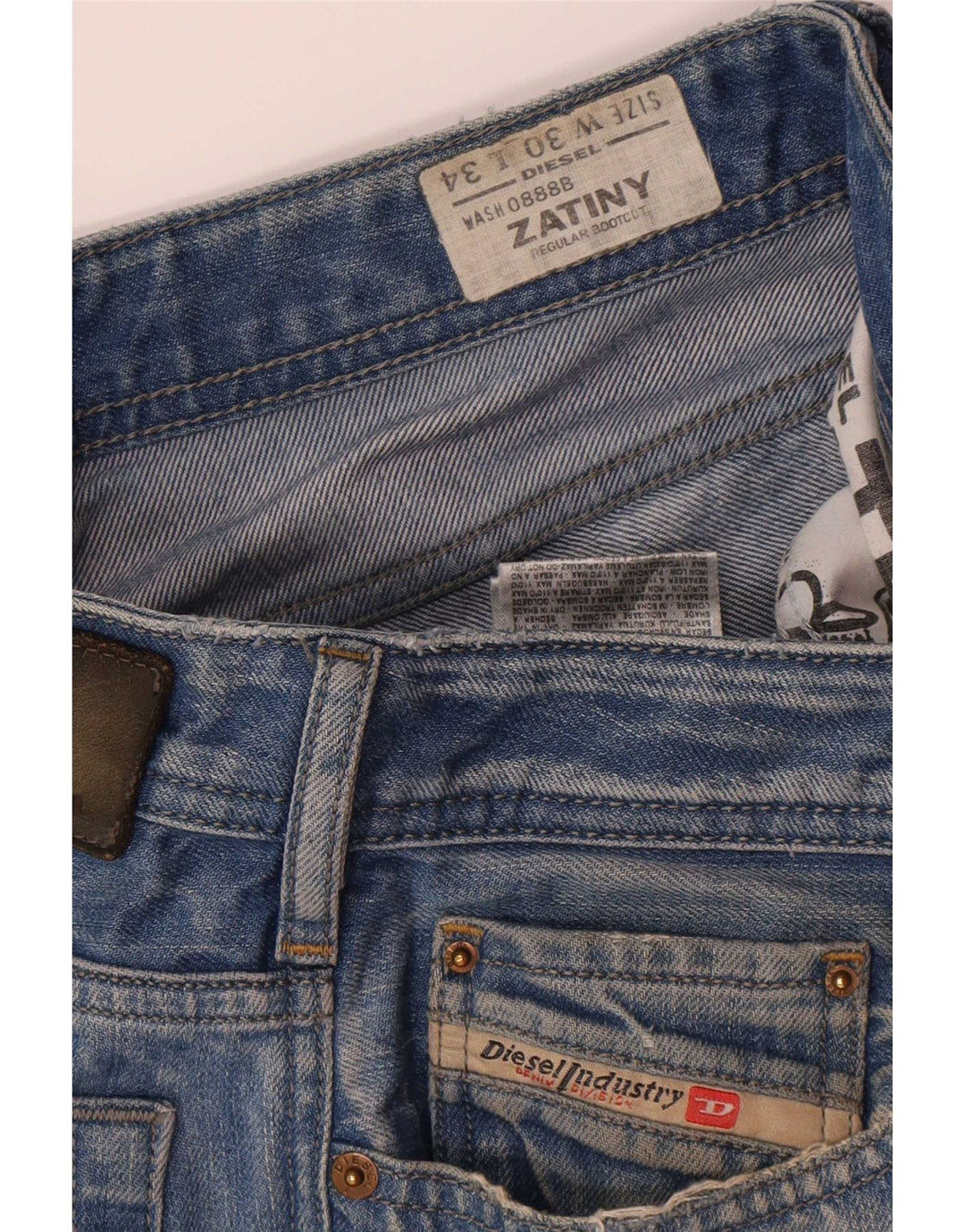 Ανδρικό τζιν Diesel Zatiny Regular Bootcut W30 L30 Μπλε βαμβακερό