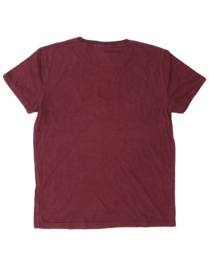 Ανδρικό T-Shirt Superdry Top Βαμβακερό μεσαίο μπορντό