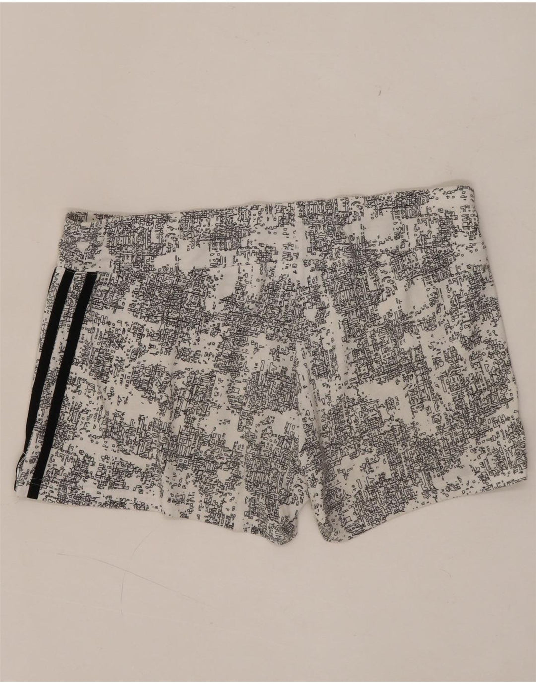 Adidas Γυναικείο Climalite Abstract Pattern Αθλητικό σορτς UK 12/14 Μεσαίο λευκό