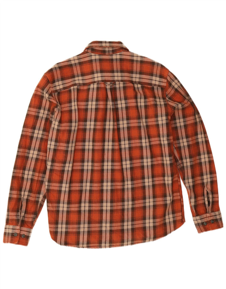 Ανδρικό φανελένιο πουκάμισο Jack & Jones XL πορτοκαλί βαμβακερό