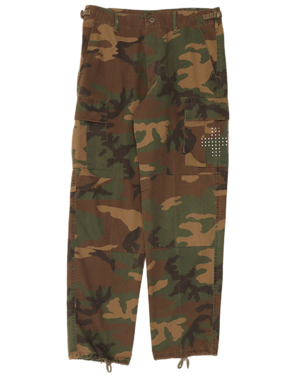 Vintage Ανδρικό ίσιο παντελόνι Cargo Medium W32 L32 Khaki Camouflage