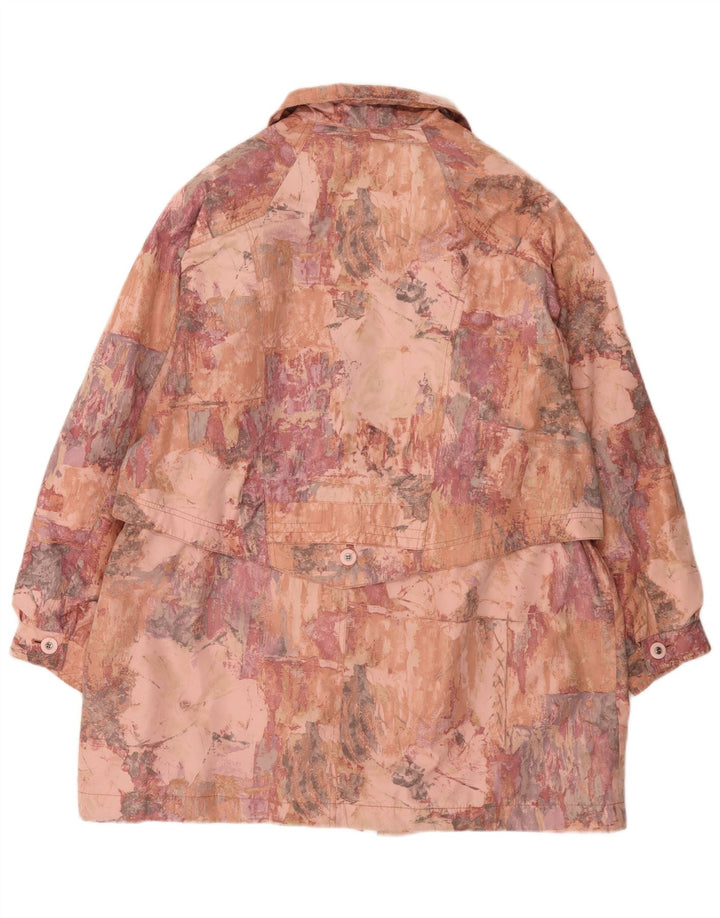 Sympatex Γυναικείο Abstract Pattern Oversized Windbreaker Coat UK 18 XL Pink