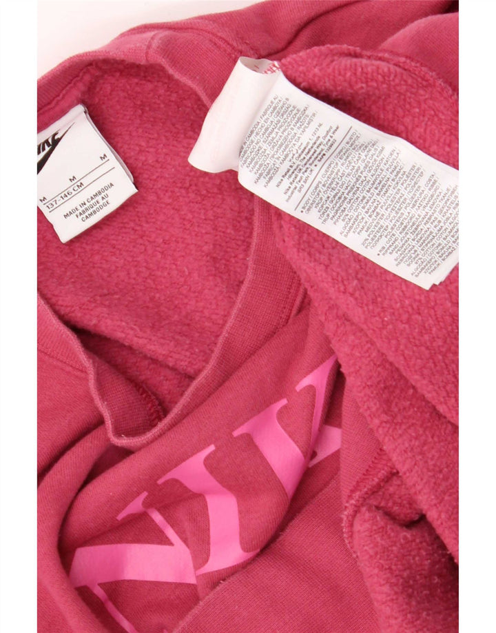 Nike Girls Crop Graphic oversized φούτερ Jumper 10-11 ετών Medium Pink