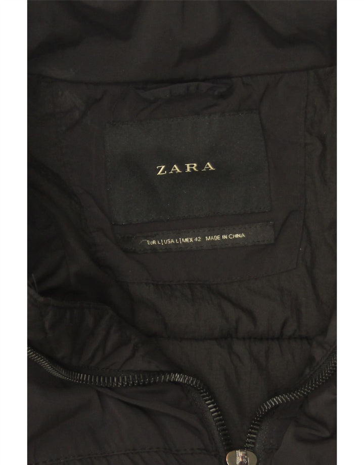 Zara Ανδρικό παλτό UK 40 Large Black Polyester