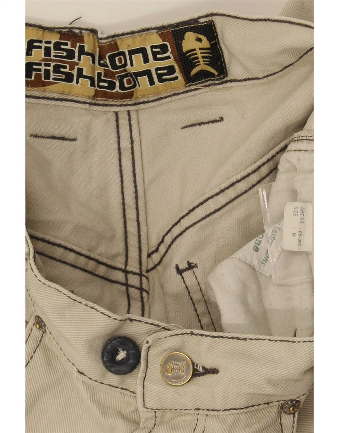 Ανδρικό ίσιο παντελόνι Cargo Fishbone Medium W32 L30 Beige