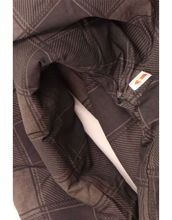 Quiksilver Boys Hooded Bomber Jacket 15-16 Years Grey Check Polyester