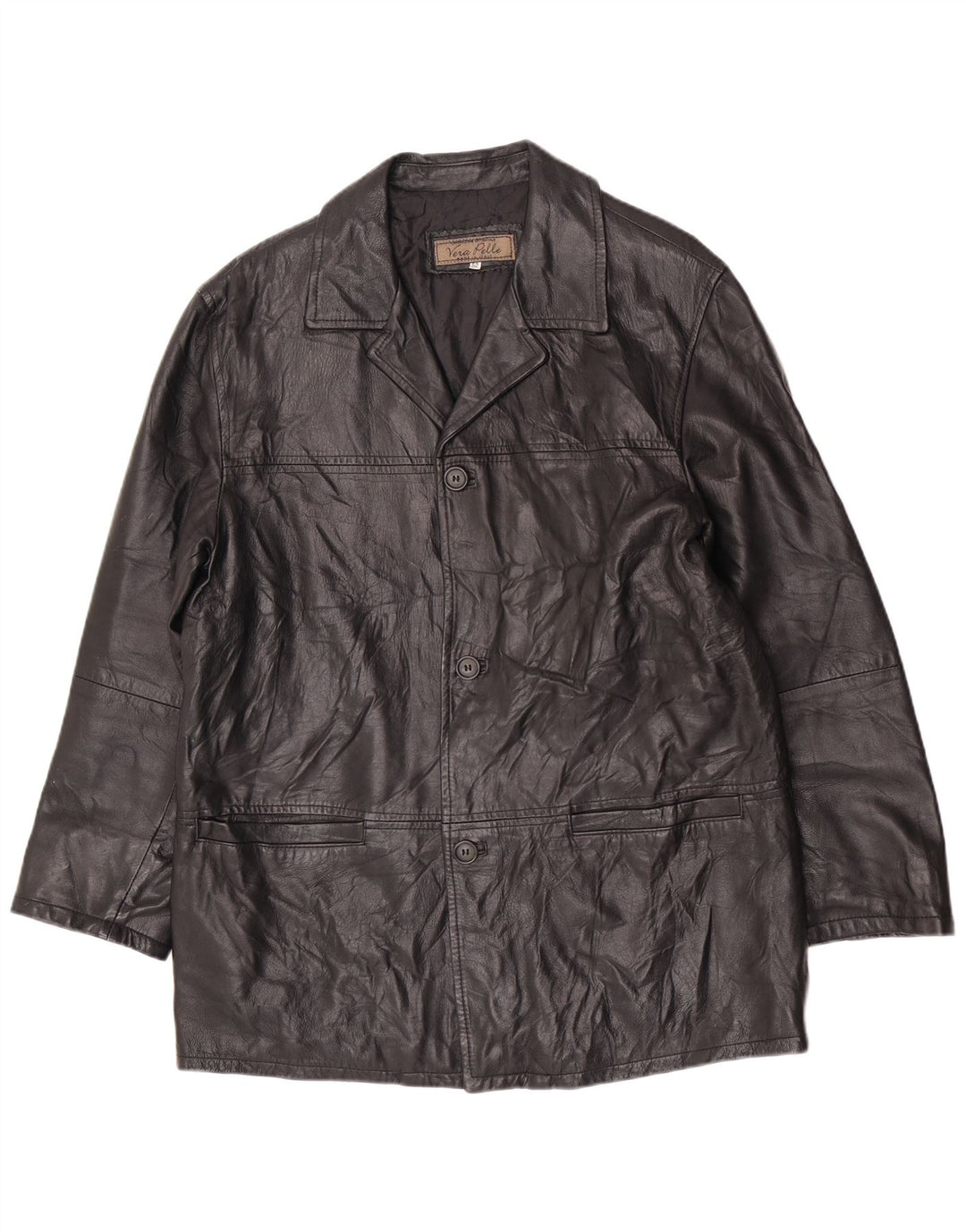 Vintage Ανδρικό Δερμάτινο Μπουφάν UK 38 Medium Black Classic