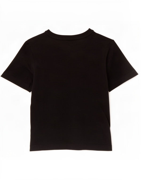 Champion Womens Crop T-Shirt Top UK 8 Small Black Cotton