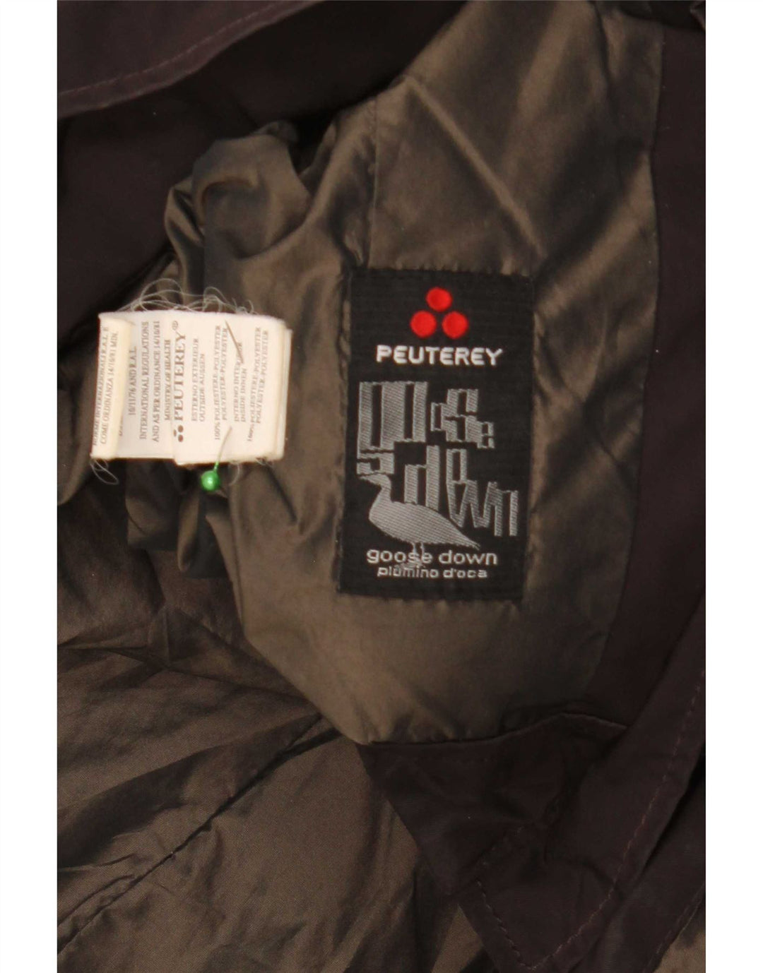PEUTEREY Γυναικείο μπουφάν με επένδυση UK 18 XL καφέ πολυεστέρας