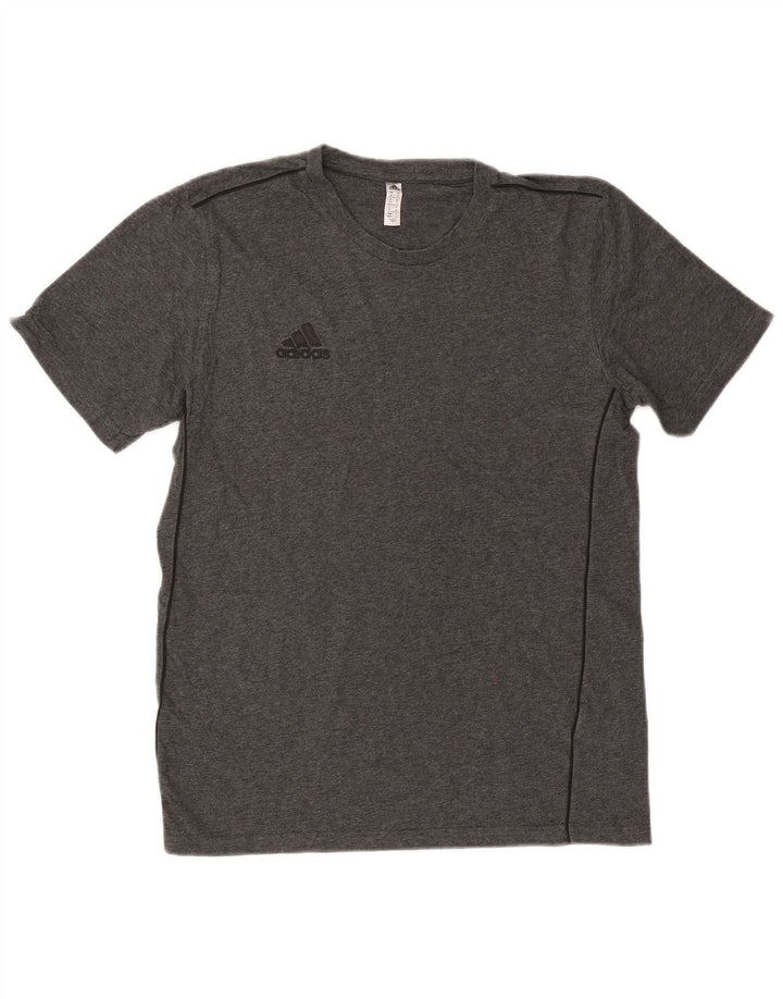 Ανδρικό T-Shirt Adidas Τοπ μεσαίο γκρι βαμβακερό