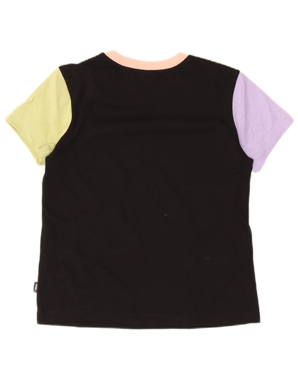 Vans Γυναικείο T-Shirt Top UK 6 XS Black Colourblock Βαμβακερό