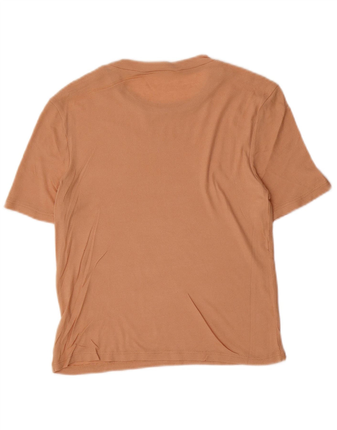 ZARA Womens Crop T-Shirt Top UK 12 Medium Brown