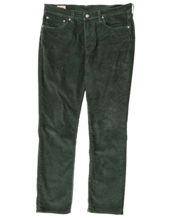 Levi's Mens 511 Slim Fit Κοτλέ παντελόνι W34 L32 Πράσινο βαμβακερό