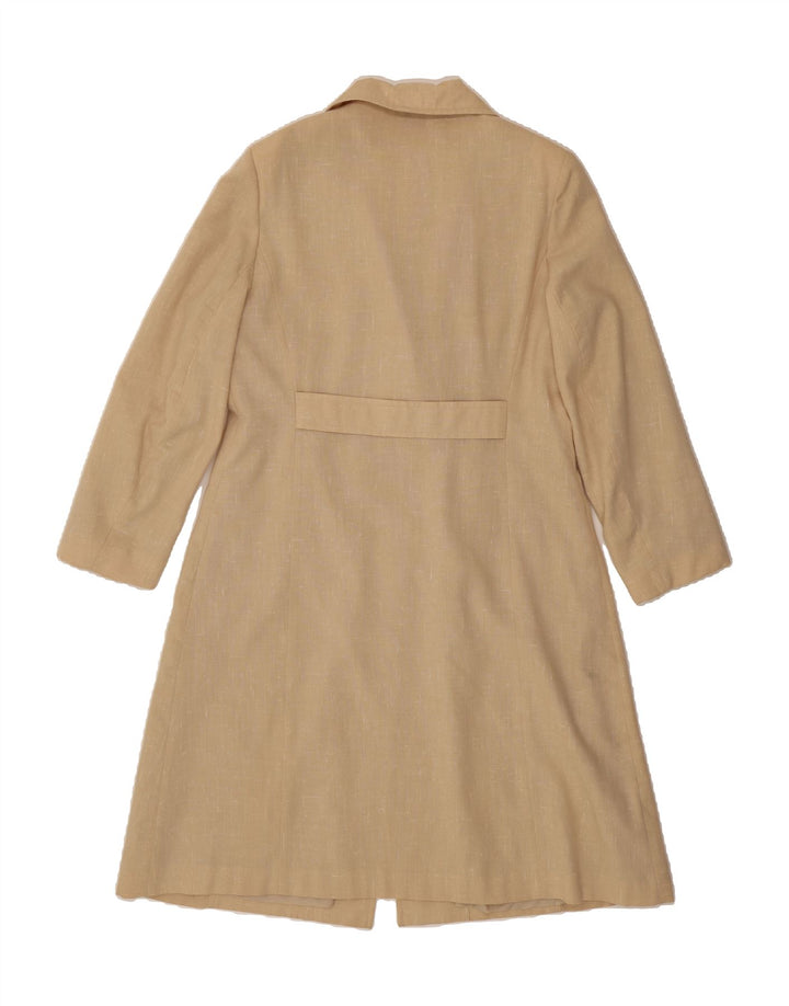 VINTAGE Womens Trench Coat UK 16 Large Beige Polyester Vintage Vintage and Second-Hand Vintage from Messina Hembry 