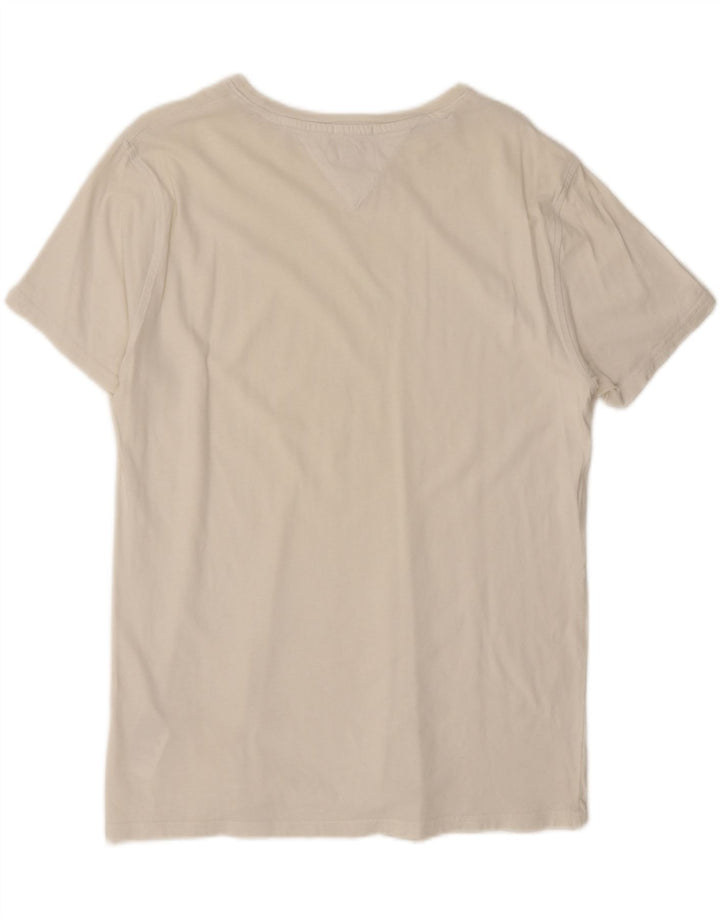 Tommy Hilfiger Ανδρικό T-Shirt Regular Fit Top Μεσαίο λευκό βαμβακερό