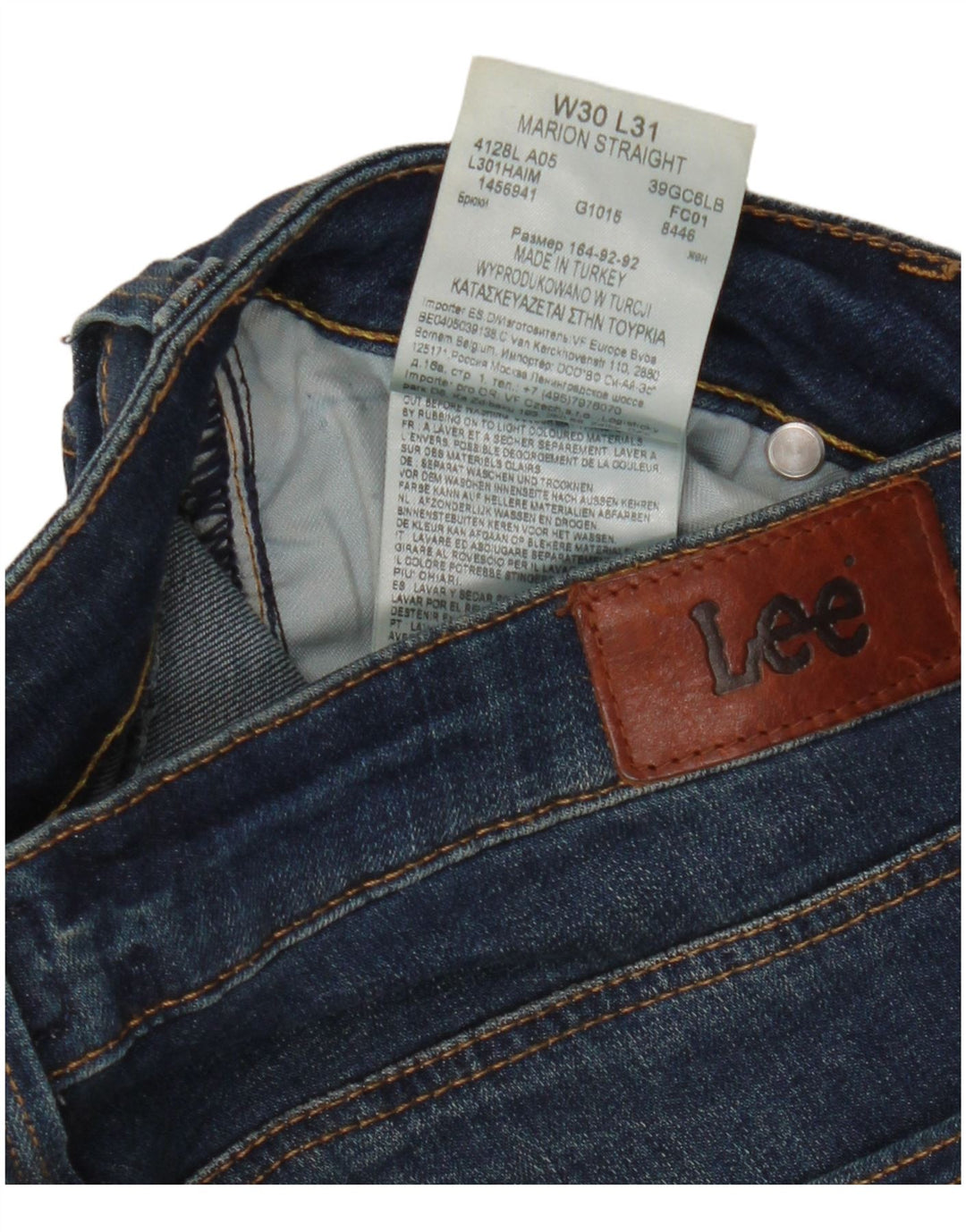 LEE Γυναικείο Τζιν Marion Straight W30 L31 Μπλε βαμβακερό