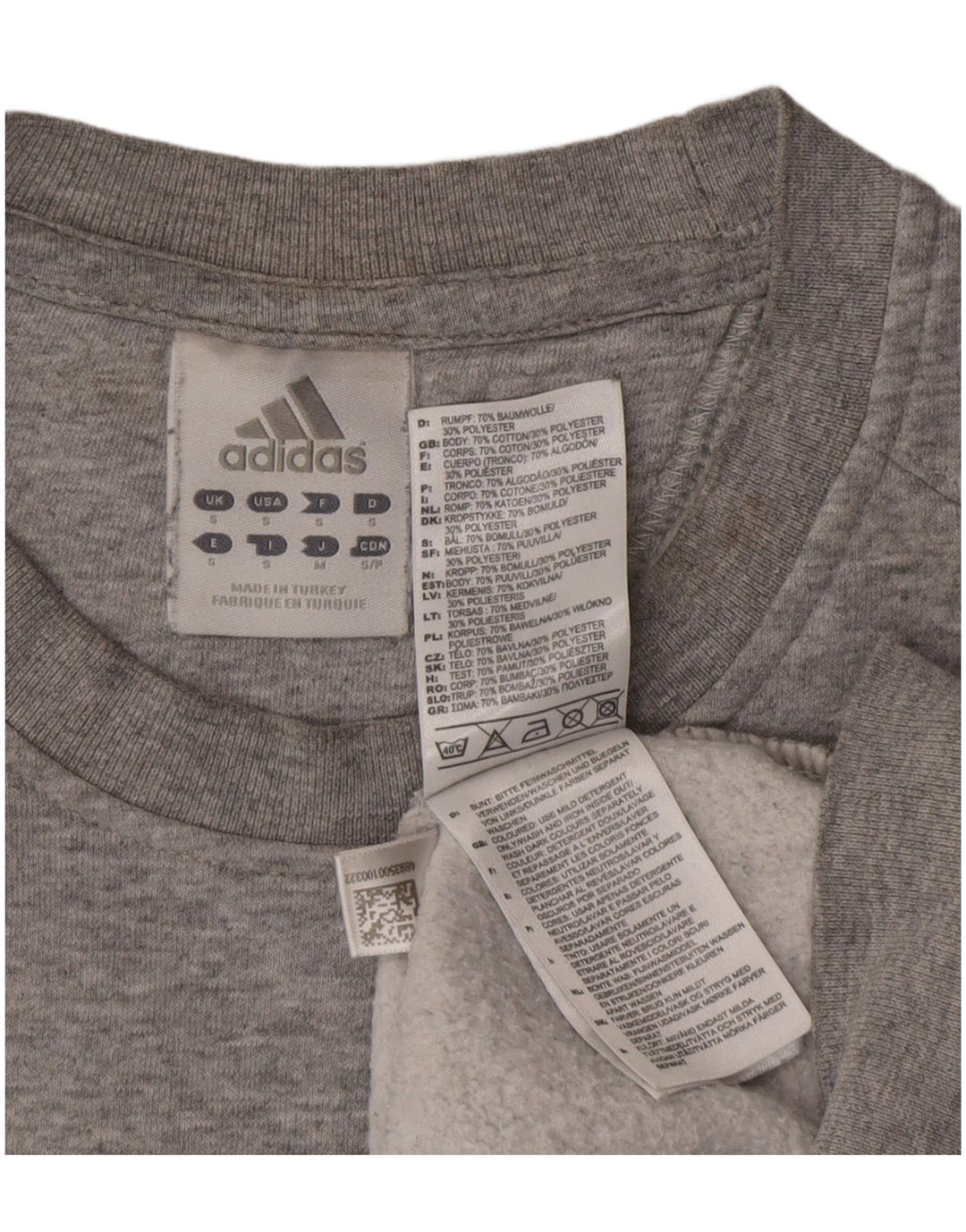 Ανδρικό γραφικό φούτερ Adidas Jumper Μικρό γκρι βαμβακερό