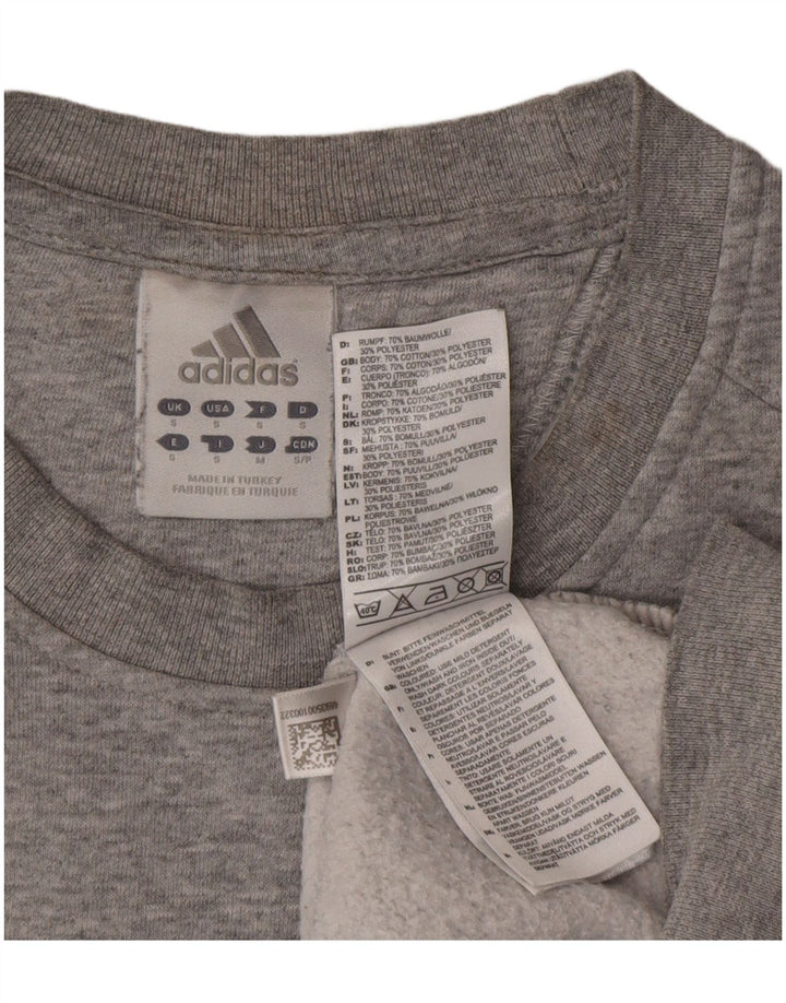 Ανδρικό γραφικό φούτερ Adidas Jumper Μικρό γκρι βαμβακερό
