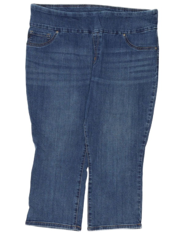 LEE Womens Sculpting Mid Rise Legging Capri Jeans US 18 2XL W38 L21 Blue
