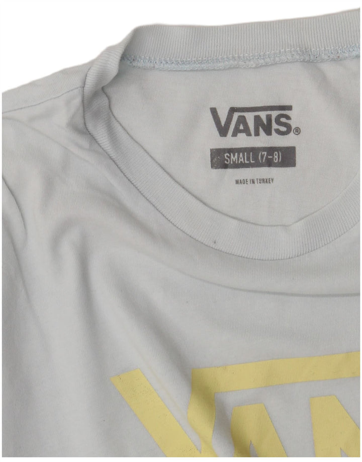 Vans Boys Graphic T-Shirt Top 7-8 Years Small Blue