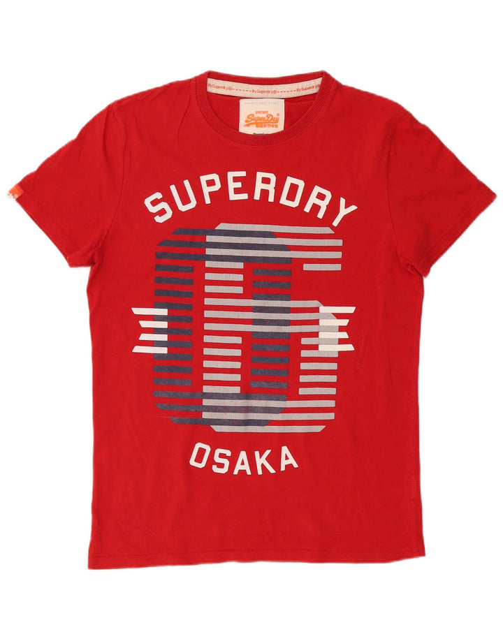 Superdry Ανδρικό μπλουζάκι γραφικό Osaka Top μεγάλο κόκκινο βαμβακερό