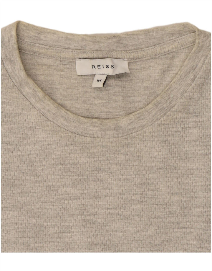 Ανδρικό T-Shirt Reiss Top Βαμβακερό μεσαίο γκρι