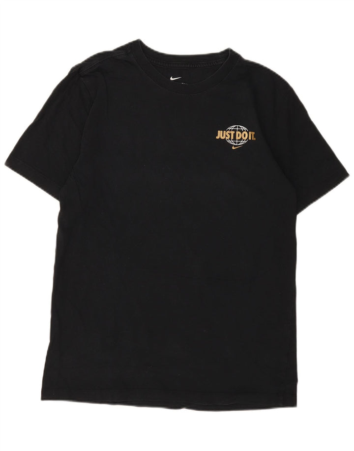 NIKE Mens Graphic T-Shirt Top Small Black Cotton