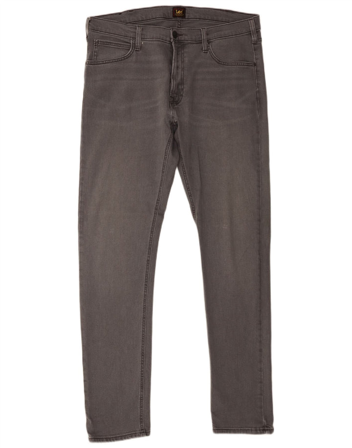 Lee Mens Luke Slim Jeans W36 L34 Γκρι βαμβακερό
