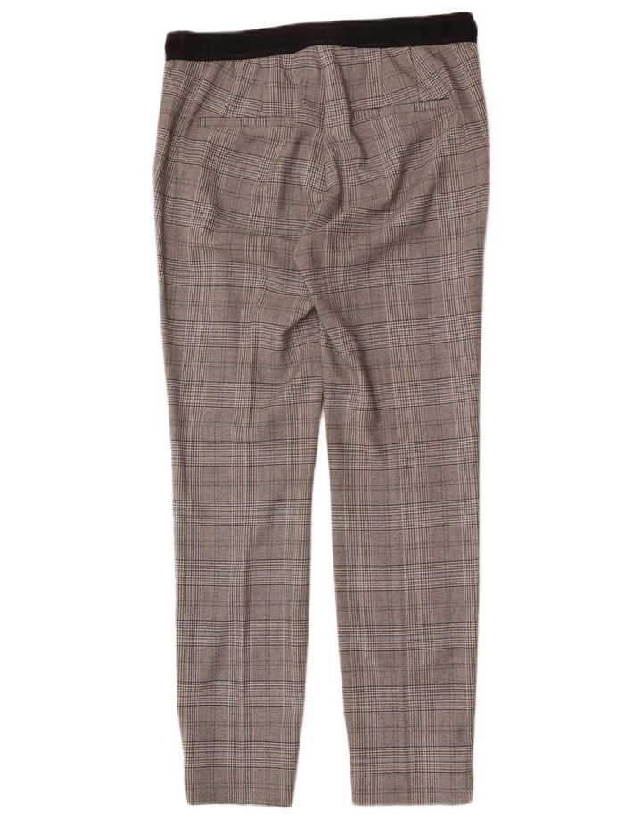 Zara Γυναικείο Slim παντελόνι Chino Medium W28 L28 Grey Houndstooth