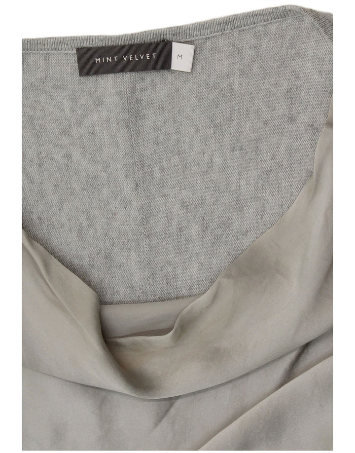 MINT VELVET Γυναικείο πουλόβερ με λαιμόκαυστο UK 14 Medium Grey