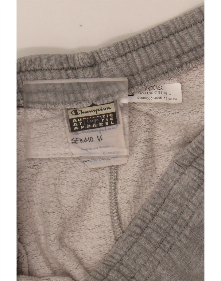 CHAMPION Mens Tracksuit Trousers Large  Grey Cotton