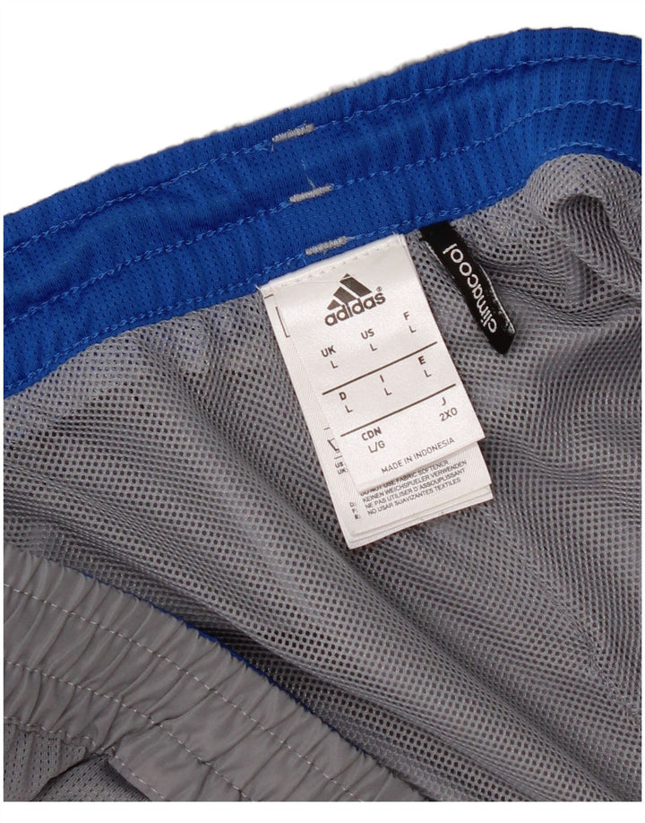 Ανδρικό αθλητικό σορτς Adidas μεγάλο γκρι πολυεστέρα