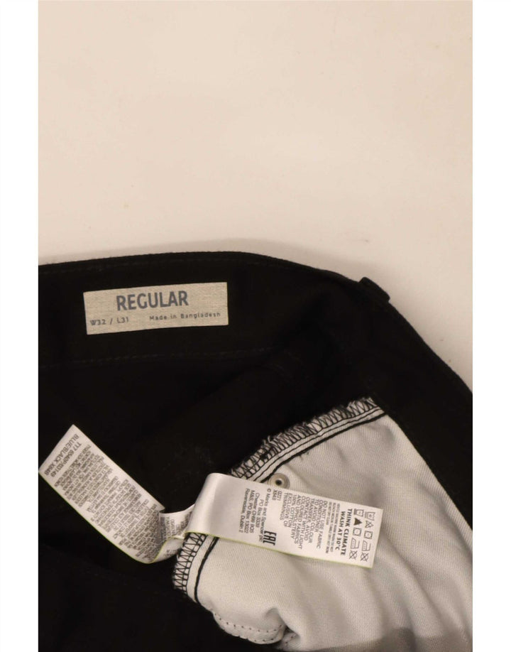 Ανδρικό τζιν ίσιο Marks & Spencer Regular Fit W32 L31 Μαύρο βαμβακερό