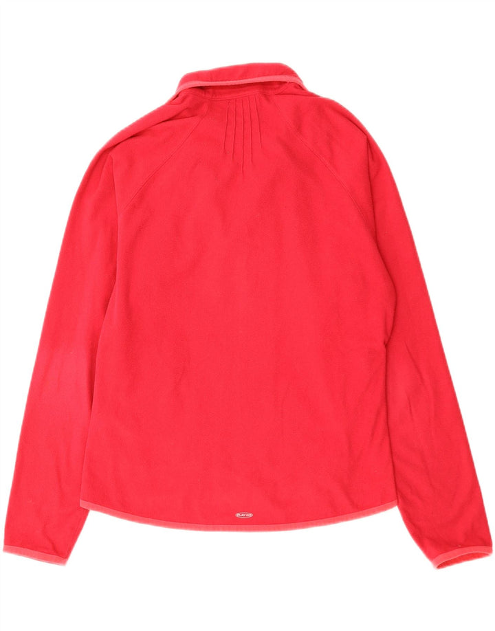 REEBOK Γυναικείο Fleece Jacket UK 10 Small Red Polyester