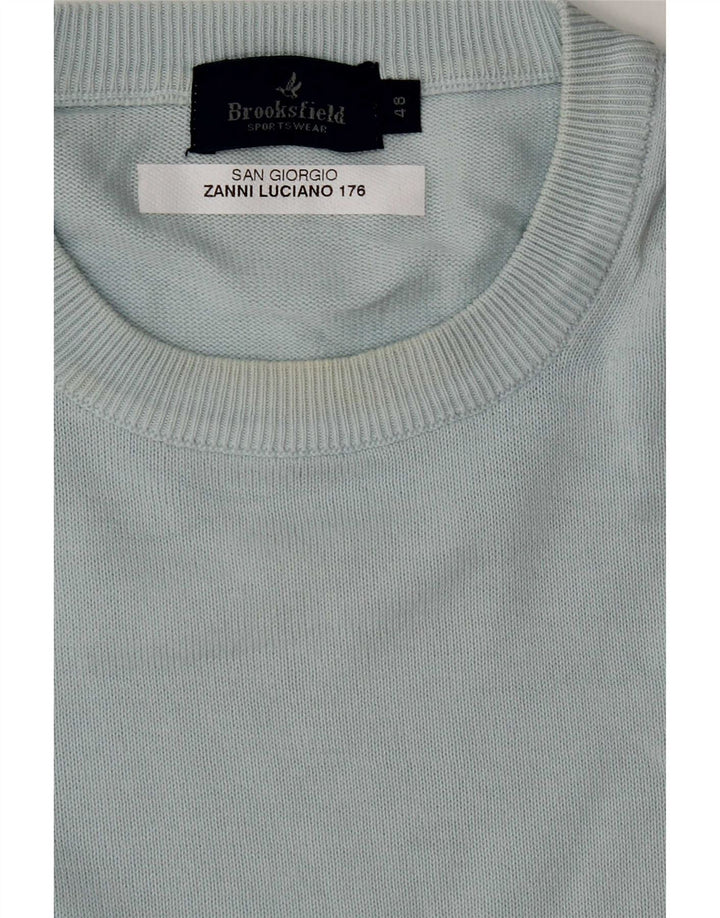 Ανδρικό πουλόβερ Brooksfield Crew Neck Jumper IT 48 Medium Blue