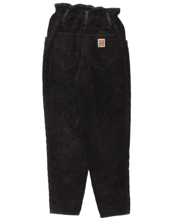 Vintage γυναικείο κωνικό κοτλέ παντελόνι W29 L28 μαύρο βαμβακερό