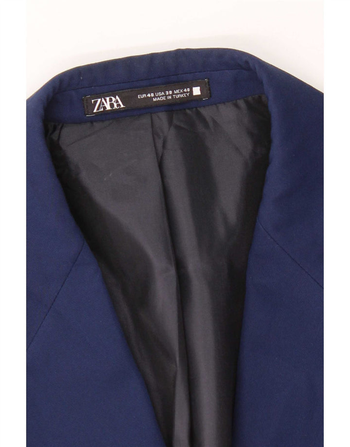 Zara Ανδρικό μπλέιζερ με 2 κουμπιά μπουφάν EU 48 Medium Navy Blue